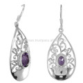 Amethyst Gemstone 925 Sterling Silver Earring Jewelry